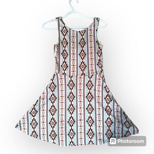 Geometric Print Flare Dress